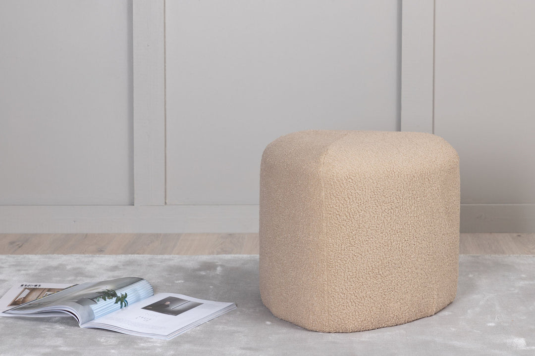 Venture Home Peg Pouf - / Beige Teddy