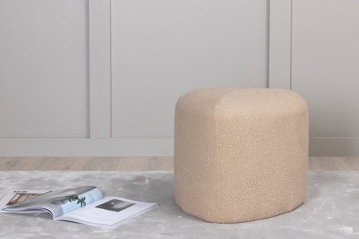 Venture Home Peg Pouf - / Beige Teddy