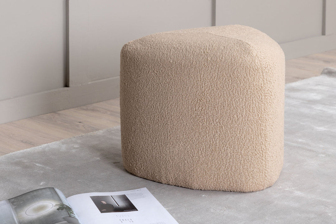 Venture Home Peg Pouf - / Beige Teddy