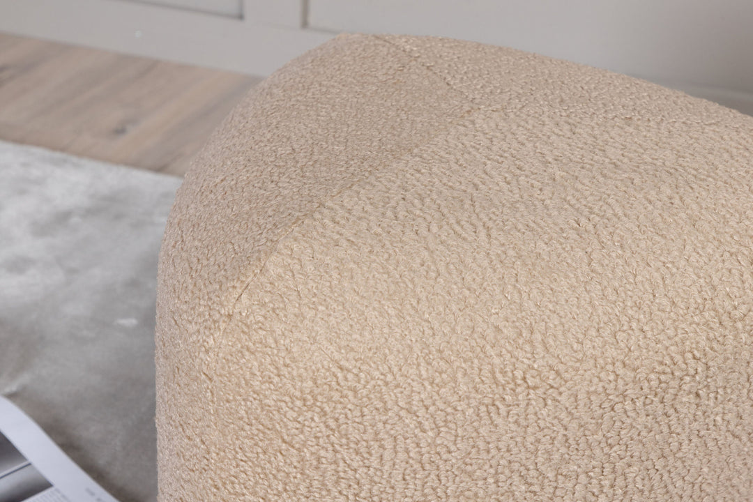 Venture Home Peg Pouf - / Beige Teddy