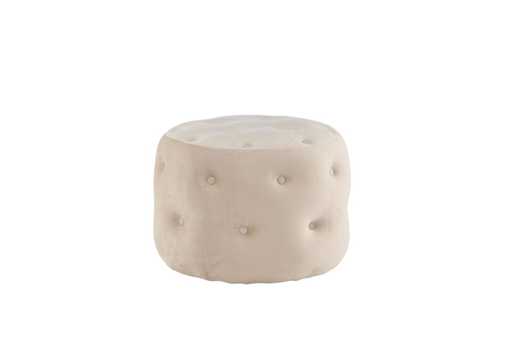 Venture Home Benjamin Pouf - / Beige Velvet