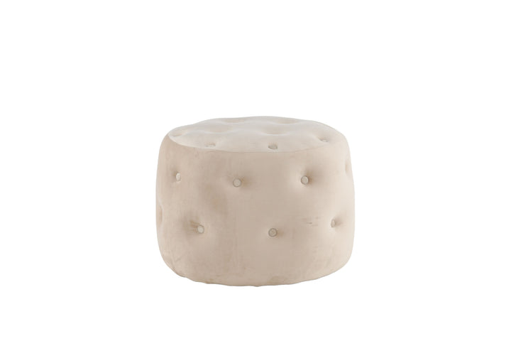 Venture Home Benjamin Pouf - / Beige Velvet