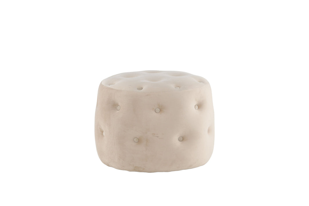 Venture Home Benjamin Pouf - / Beige Velvet