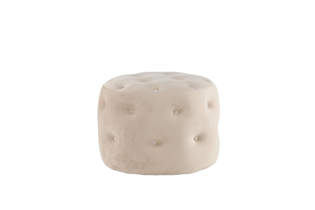 Venture Home Benjamin Pouf - / Beige Velvet