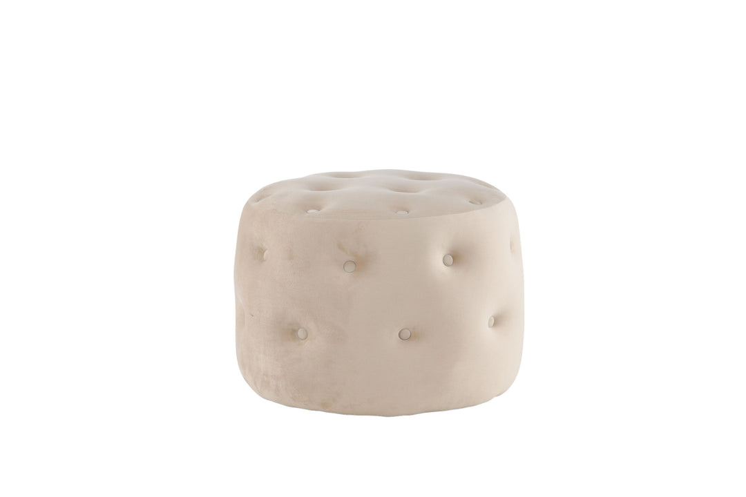 Venture Home Benjamin Pouf - / Beige Velvet