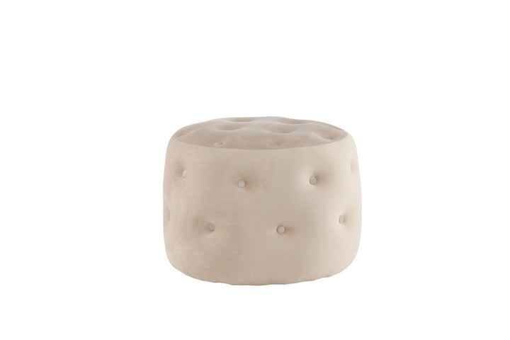 Venture Home Benjamin Pouf - / Beige Velvet