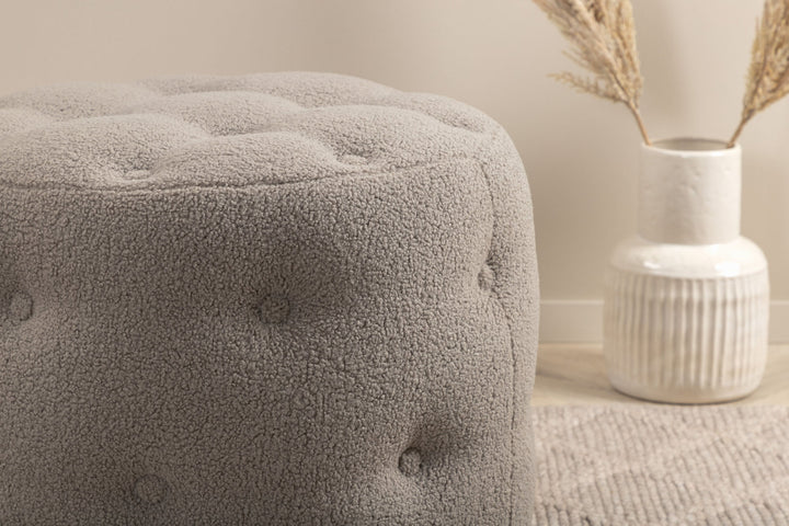 Venture Home Benjamin Pouf - / Greige Teddy