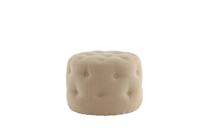 Venture Home Benjamin Pouf - / Beige Teddy