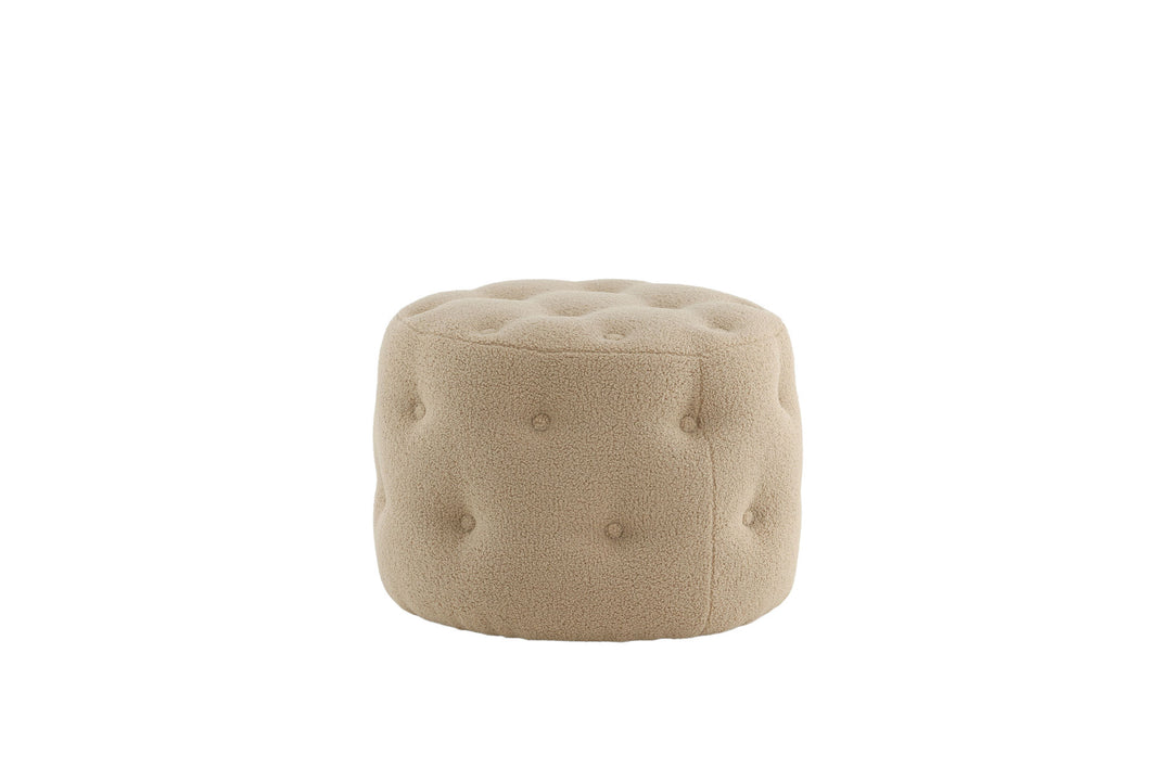 Venture Home Benjamin Pouf - / Beige Teddy