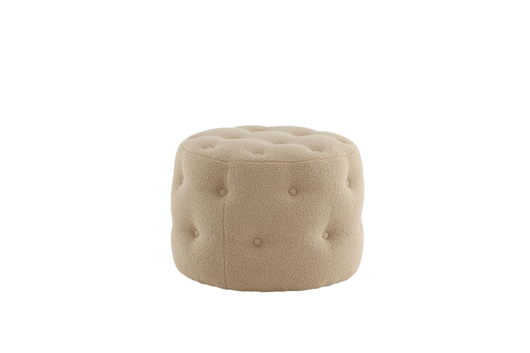 Venture Home Benjamin Pouf - / Beige Teddy