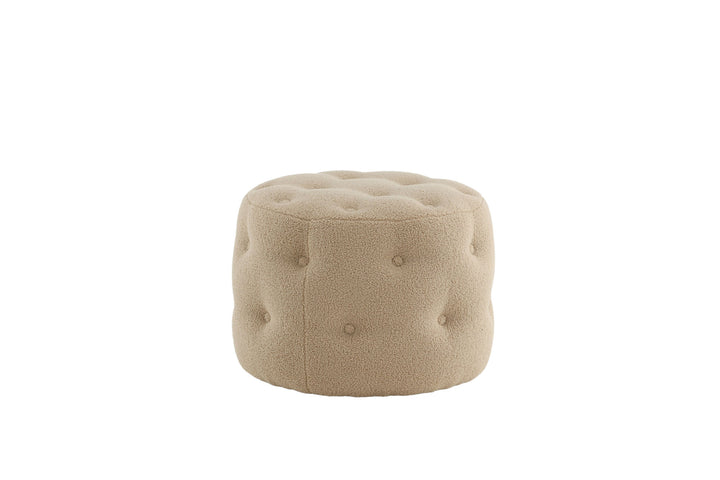 Venture Home Benjamin Pouf - / Beige Teddy