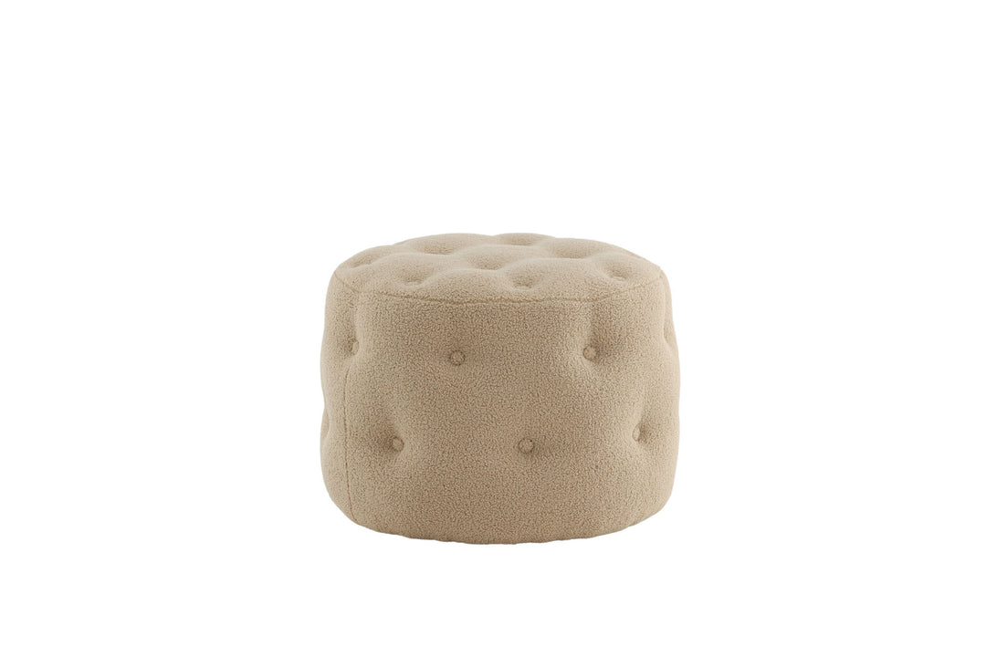 Venture Home Benjamin Pouf - / Beige Teddy