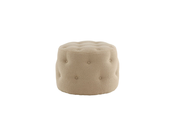 Venture Home Benjamin Pouf - / Beige Teddy