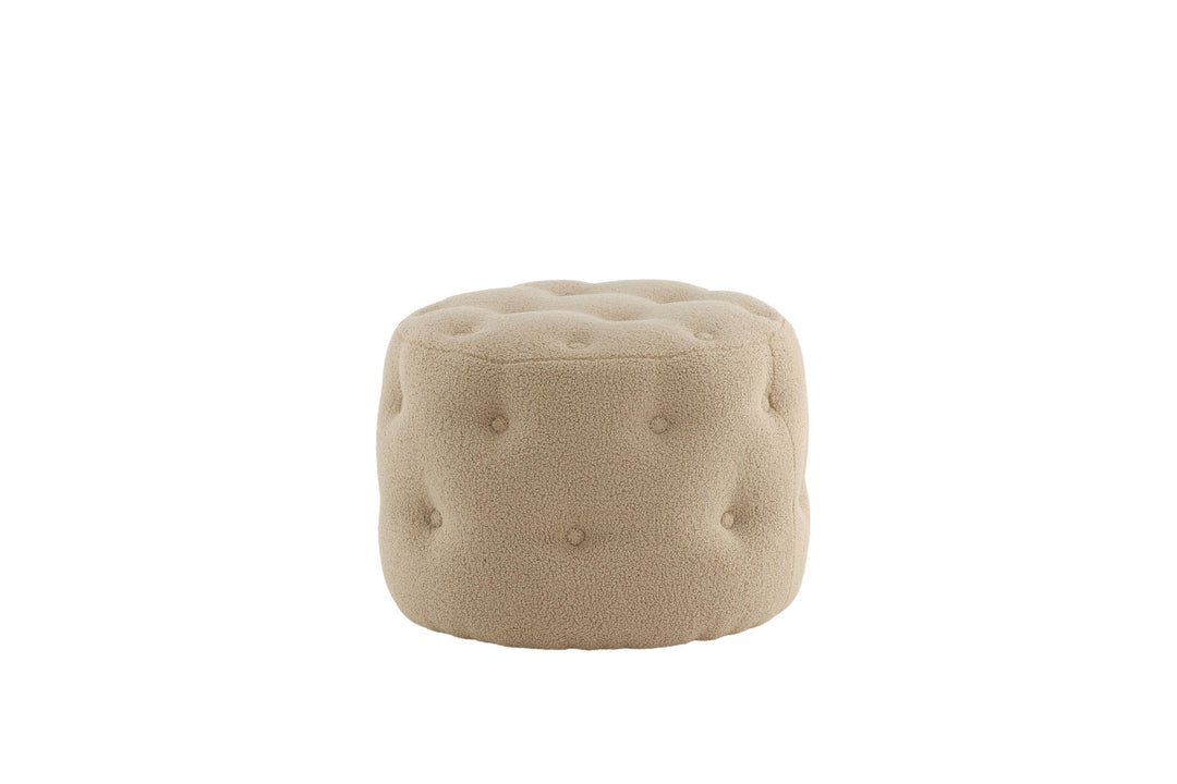 Venture Home Benjamin Pouf - / Beige Teddy