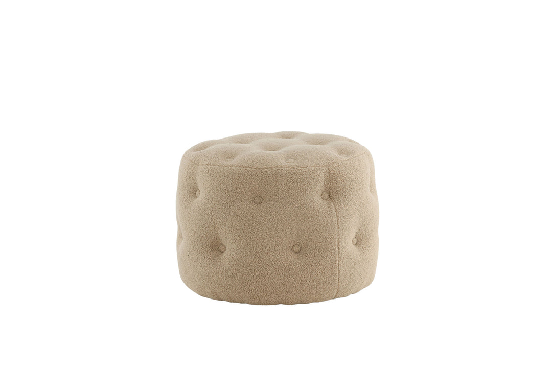 Venture Home Benjamin Pouf - / Beige Teddy