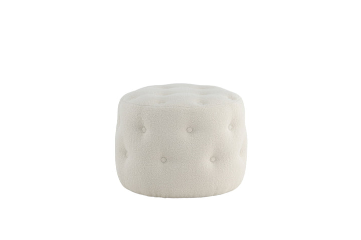 Venture Home Benjamin Pouf - / Offwhite Teddy