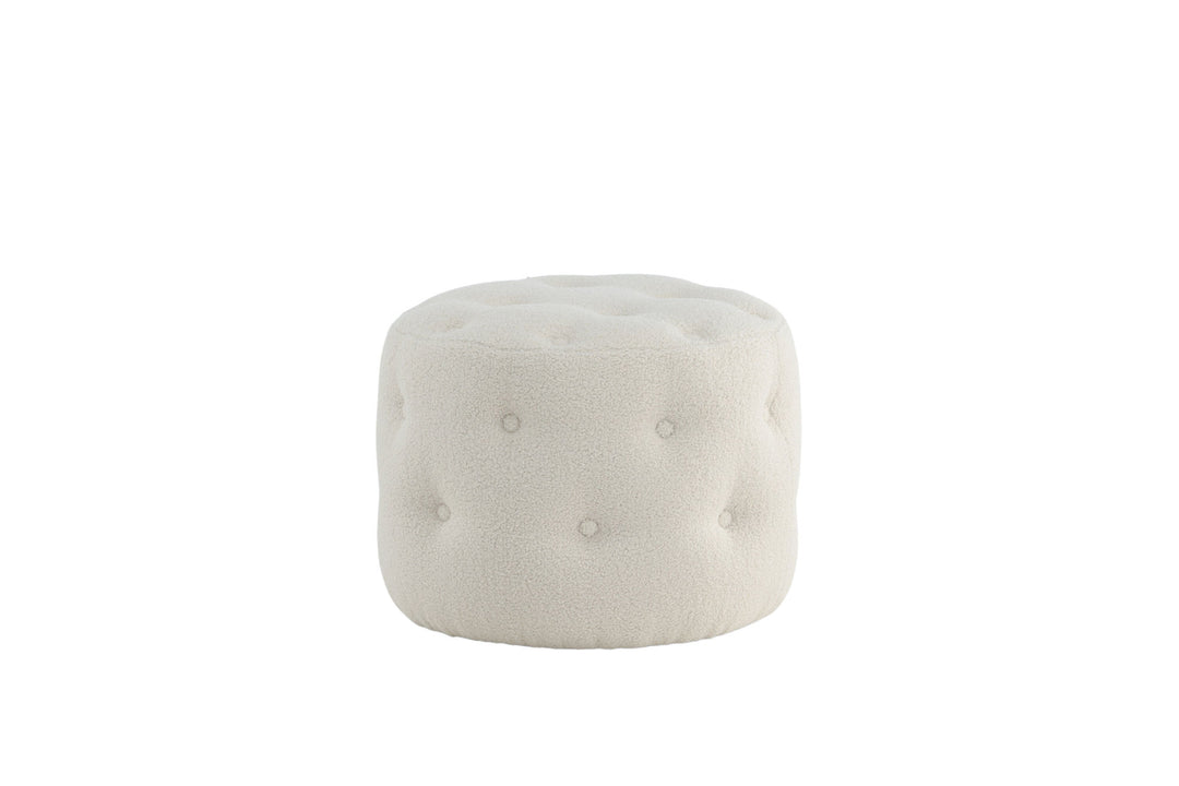 Venture Home Benjamin Pouf - / Offwhite Teddy