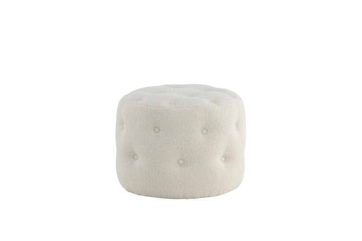 Venture Home Benjamin Pouf - / Offwhite Teddy