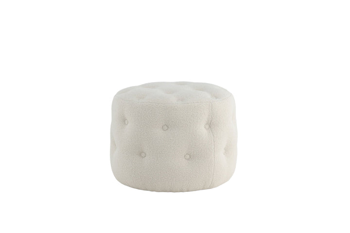 Venture Home Benjamin Pouf - / Offwhite Teddy