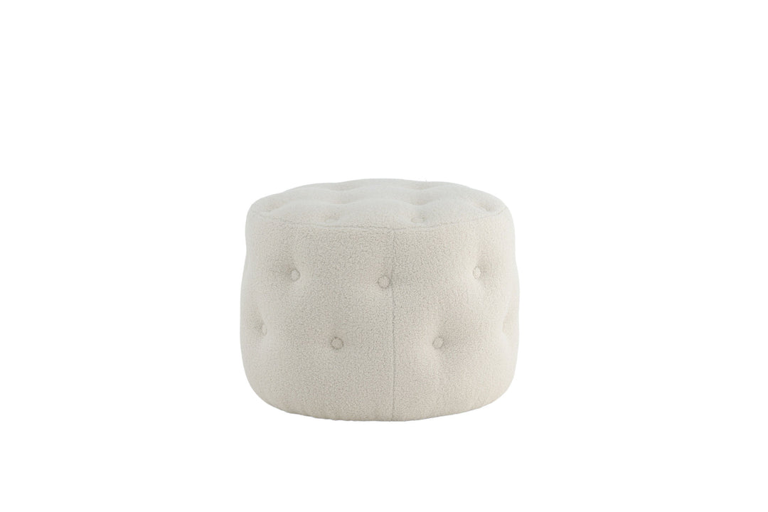 Venture Home Benjamin Pouf - / Offwhite Teddy