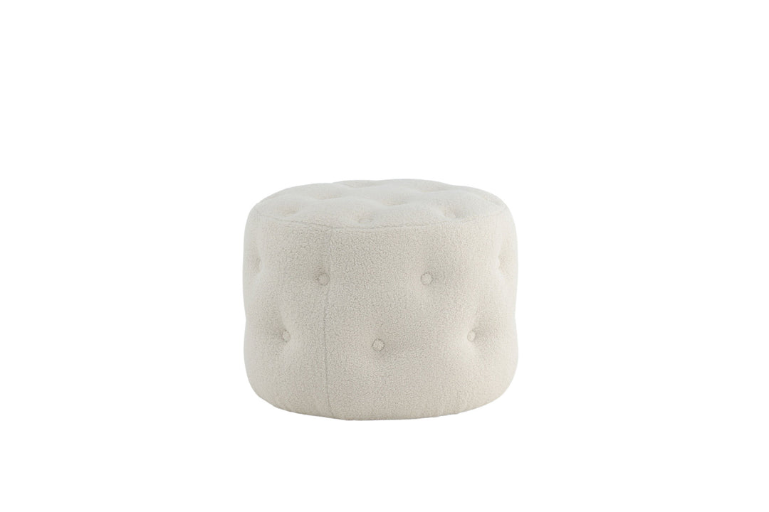 Venture Home Benjamin Pouf - / Offwhite Teddy