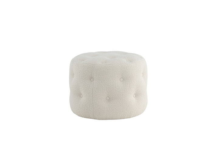 Venture Home Benjamin Pouf - / Offwhite Teddy