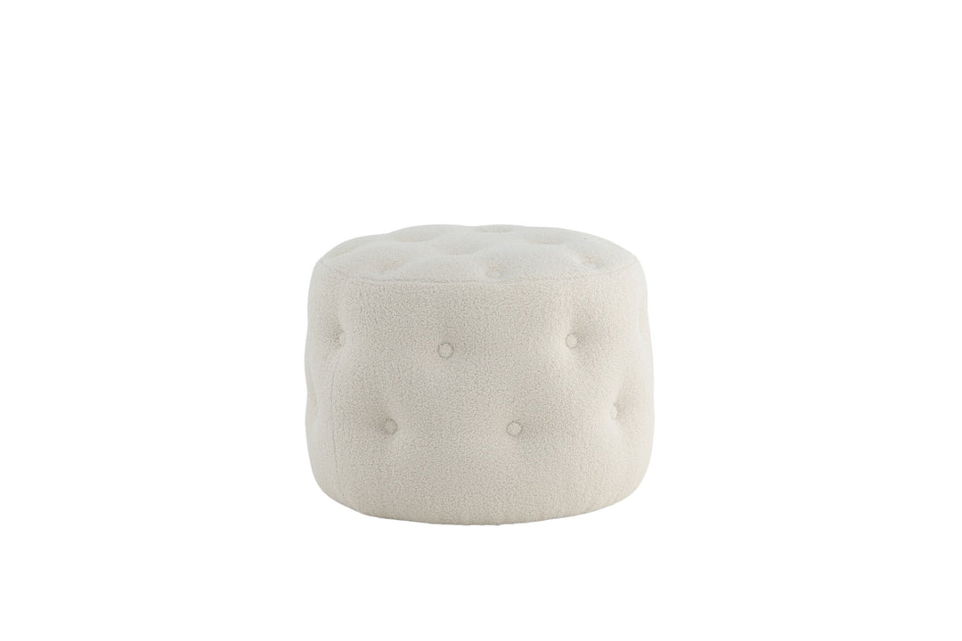 Venture Home Benjamin Pouf - / Offwhite Teddy