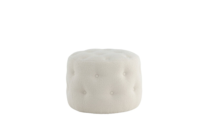 Venture Home Benjamin Pouf - / Offwhite Teddy