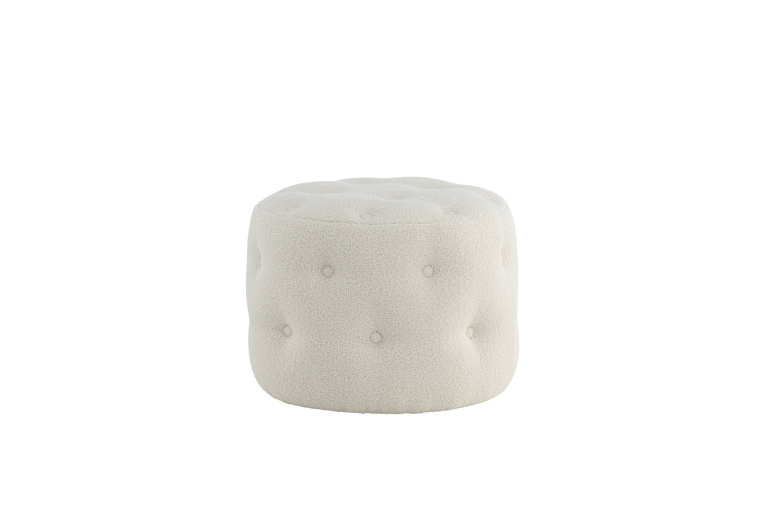Venture Home Benjamin Pouf - / Offwhite Teddy