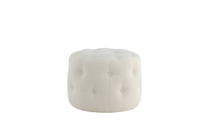 Venture Home Benjamin Pouf - / Offwhite Teddy