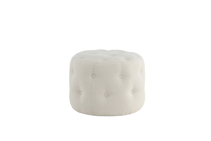 Venture Home Benjamin Pouf - / Offwhite Teddy