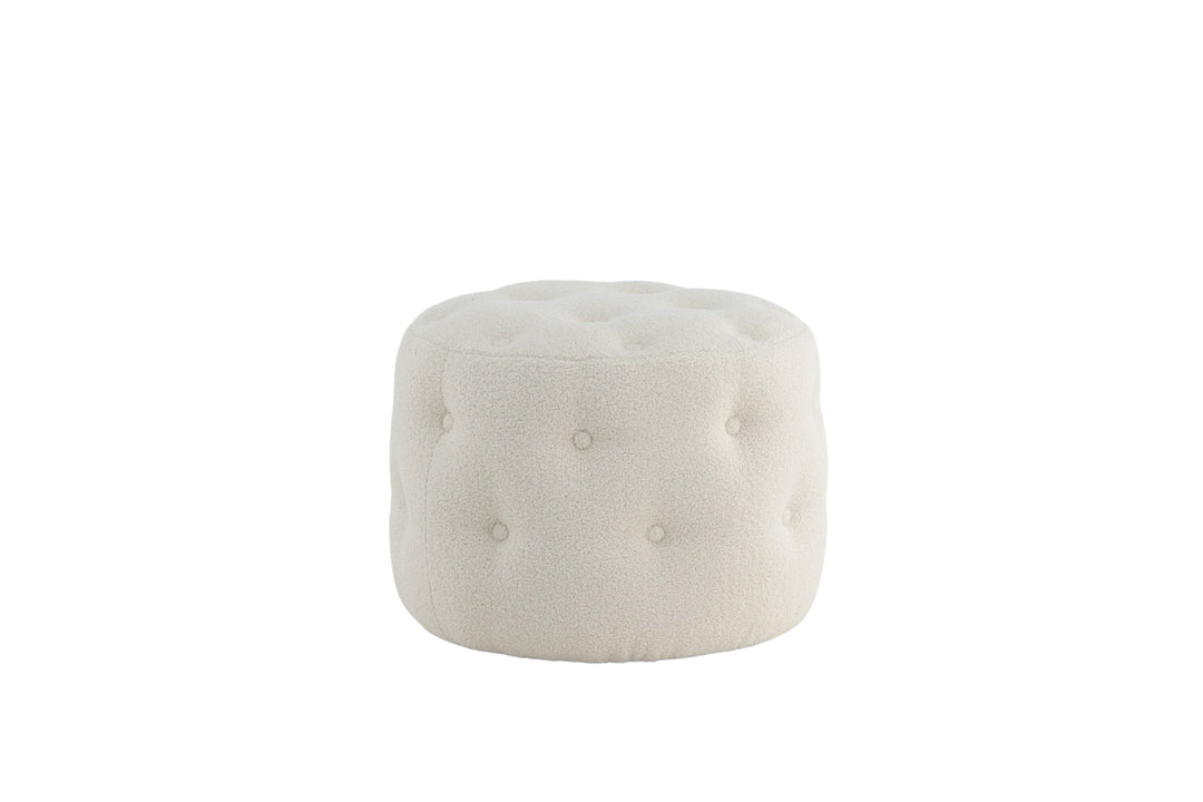 Venture Home Benjamin Pouf - / Offwhite Teddy