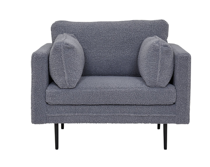 Venture Home Boom Single Chair - Teddy Fabric Dark Grey