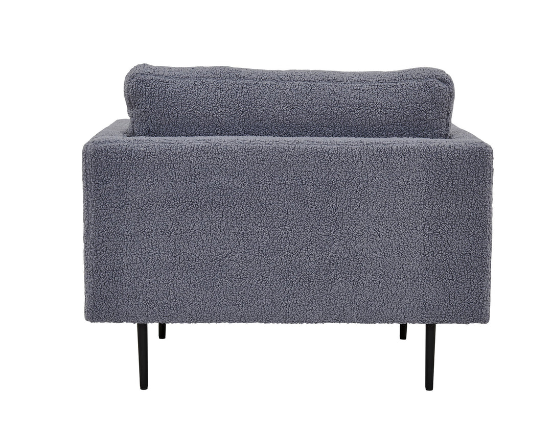 Venture Home Boom Single Chair - Teddy Fabric Dark Grey