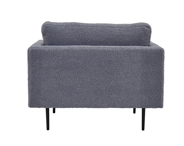 Venture Home Boom Single Chair - Teddy Fabric Dark Grey