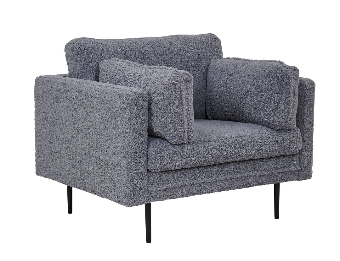 Venture Home Boom Single Chair - Teddy Fabric Dark Grey