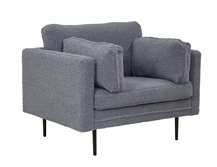 Venture Home Boom Single Chair - Teddy Fabric Dark Grey