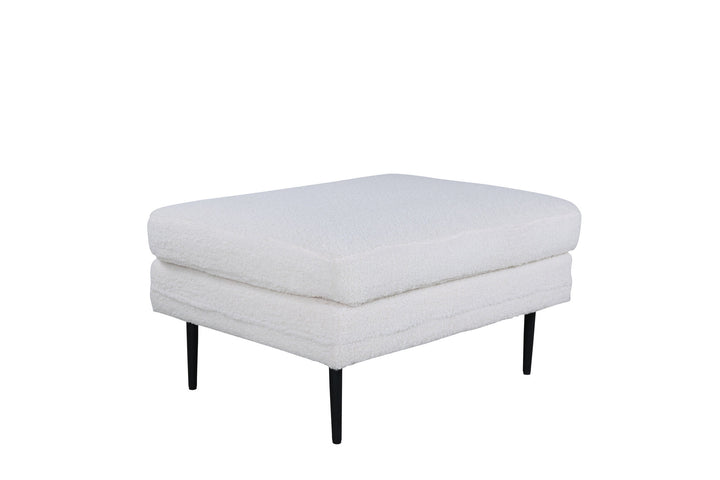 Venture Home Boom Ottoman - Black / white Teddy