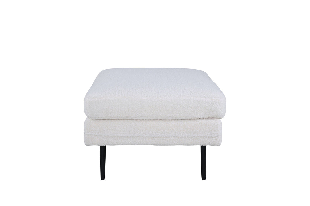 Venture Home Boom Ottoman - Black / white Teddy