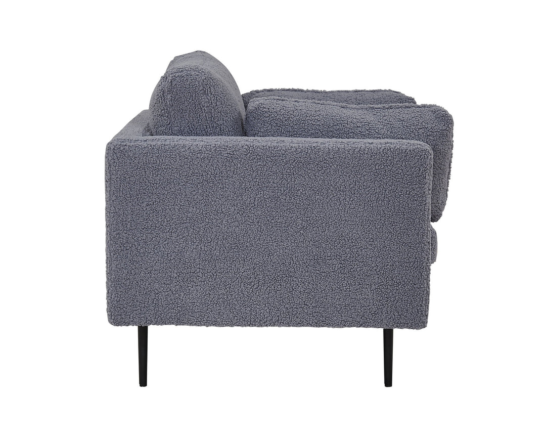 Venture Home Boom Single Chair - Teddy Fabric Dark Grey