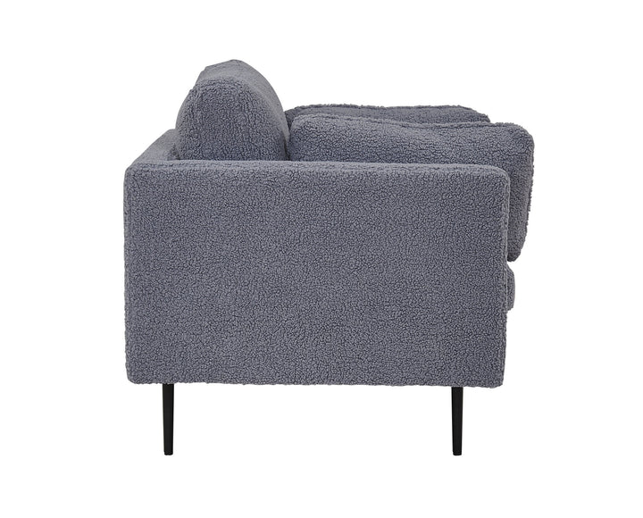 Venture Home Boom Single Chair - Teddy Fabric Dark Grey