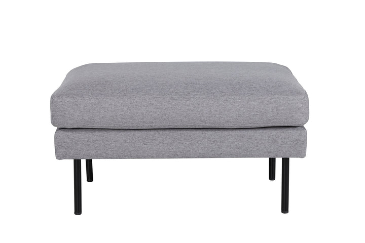 Venture Home Zoom Ottoman - Black / Steel Grey Fabric