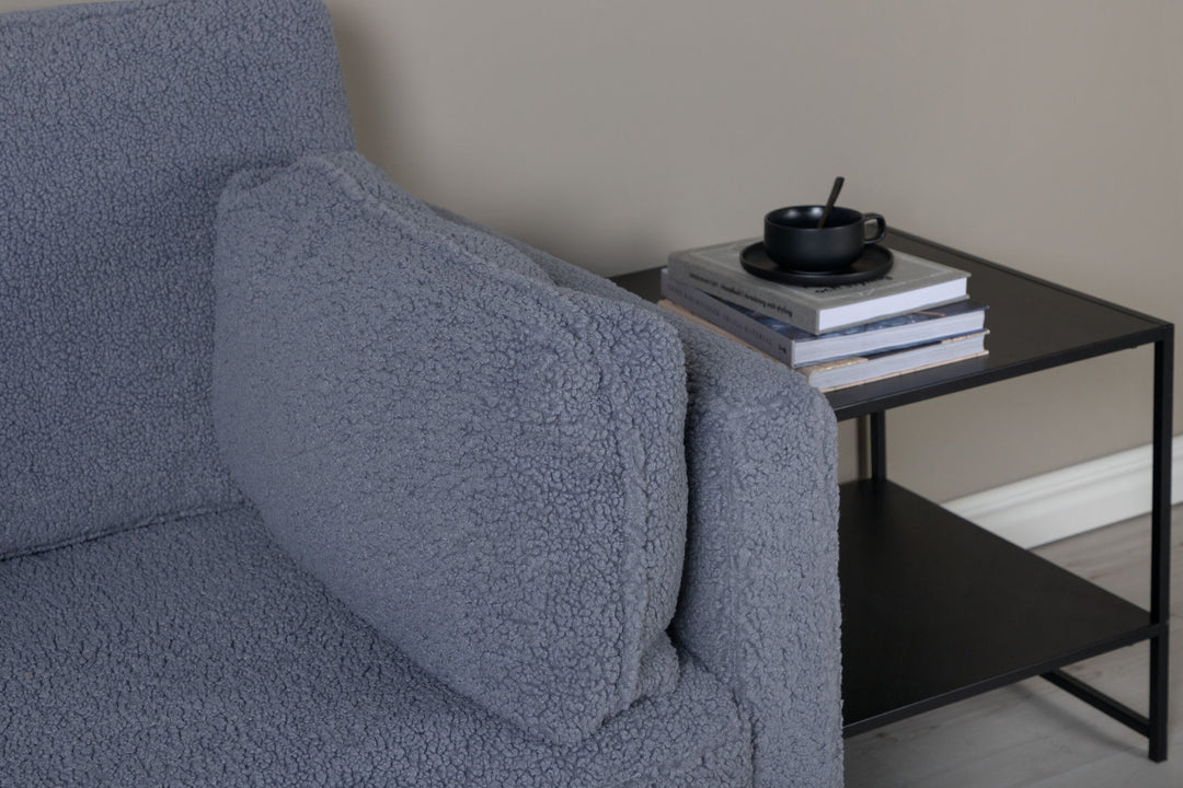 Venture Home Boom Single Chair - Teddy Fabric Dark Grey