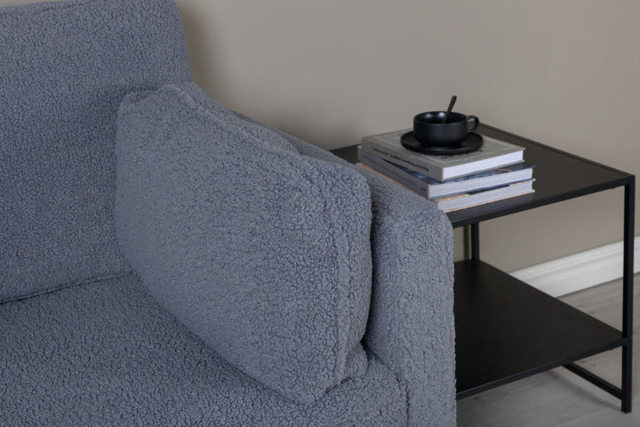 Venture Home Boom Single Chair - Teddy Fabric Dark Grey
