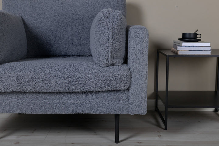 Venture Home Boom Single Chair - Teddy Fabric Dark Grey