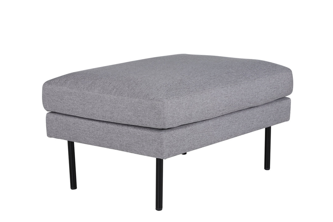 Venture Home Zoom Ottoman - Black / Steel Grey Fabric