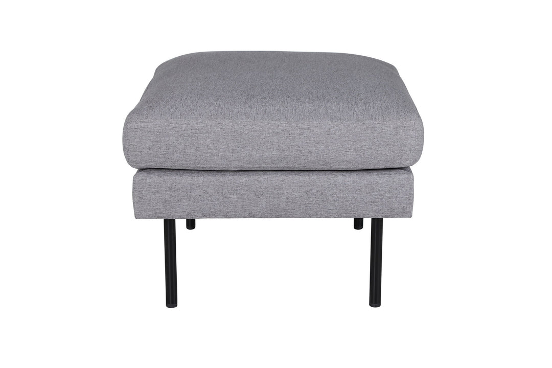 Venture Home Zoom Ottoman - Black / Steel Grey Fabric