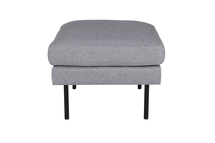 Venture Home Zoom Ottoman - Black / Steel Grey Fabric