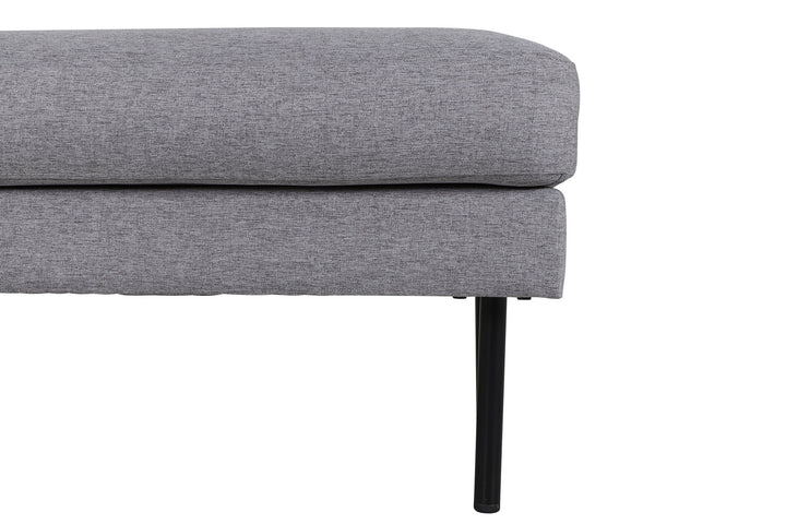 Venture Home Zoom Ottoman - Black / Steel Grey Fabric
