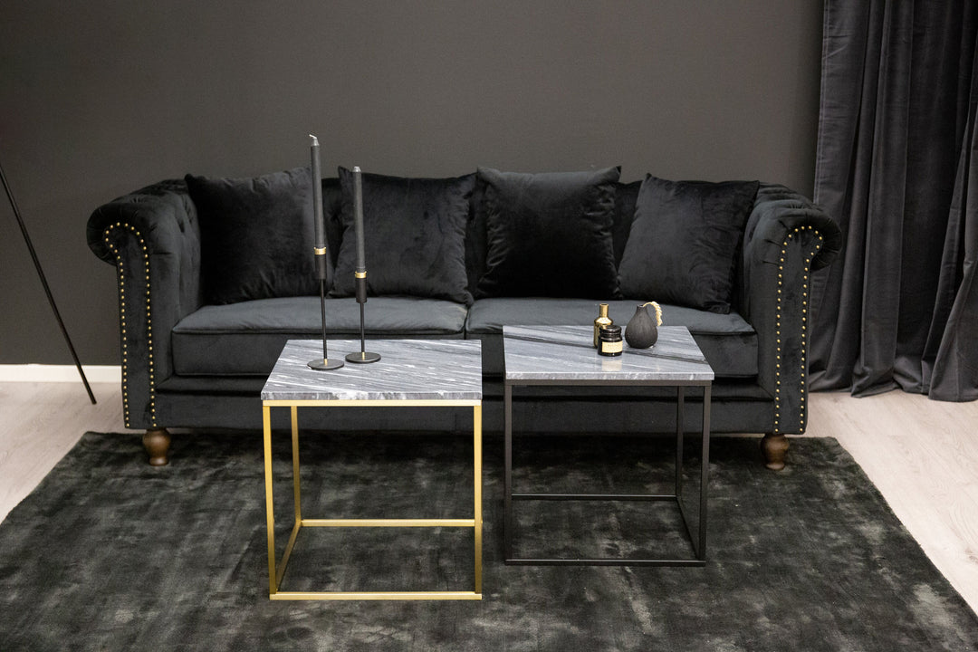 Venture Home Velvet 3-sitssoffa - Svart Sammet